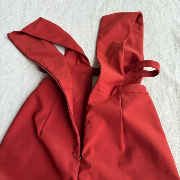 House of CB Alexis Sleeveless Orange Jumpsuit M - Picture 9 of 14